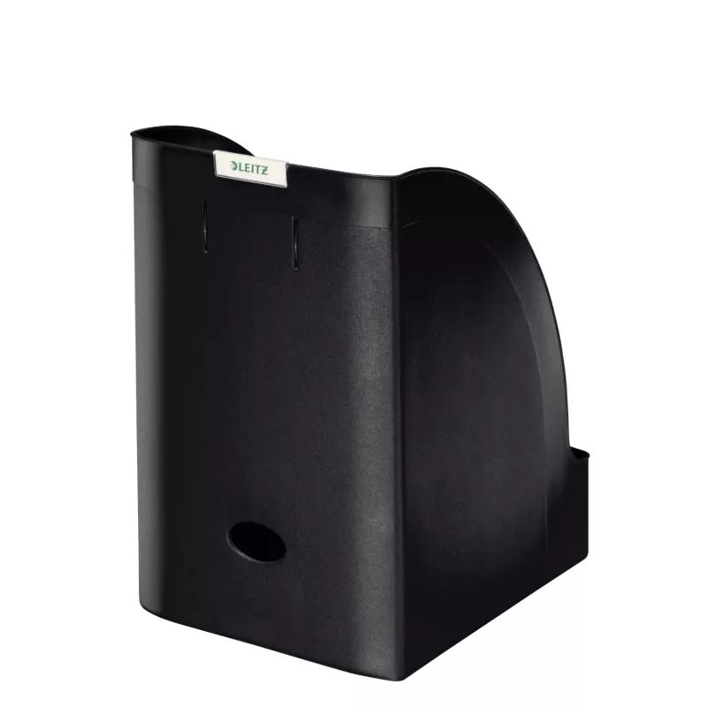 Leitz Plus archivador de revistas jumbo, negro, plástico, A4, 20,5 cm, 213 mm, 321 mm