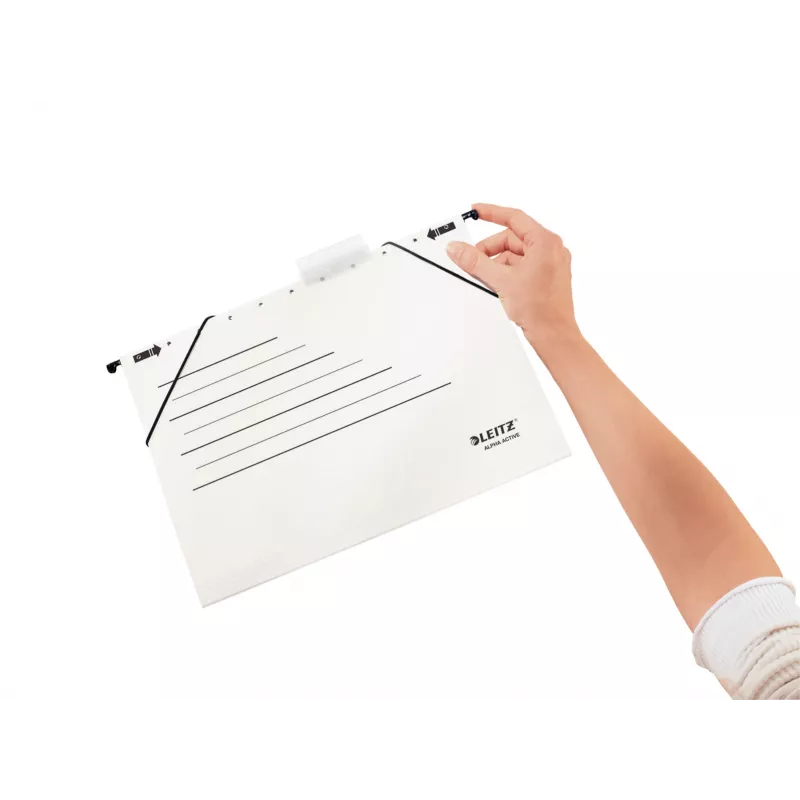 Leitz carpeta colgante Alpha Active FSC®, A4, blanca, cartón, 348 mm, 260 mm, 90 g