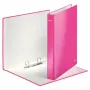 Leitz archivador de anillas WOW laminado A4+ 2DR/25 mm, A4, cartón, rosa, blanco, 250 hojas, 80 g/m²