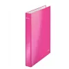 Leitz archivador de anillas WOW laminado A4+ 2DR/25 mm, A4, cartón, rosa, blanco, 250 hojas, 80 g/m²