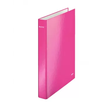 Leitz archivador de anillas WOW laminado A4+ 2DR/25 mm, A4, cartón, rosa, blanco, 250 hojas, 80 g/m²