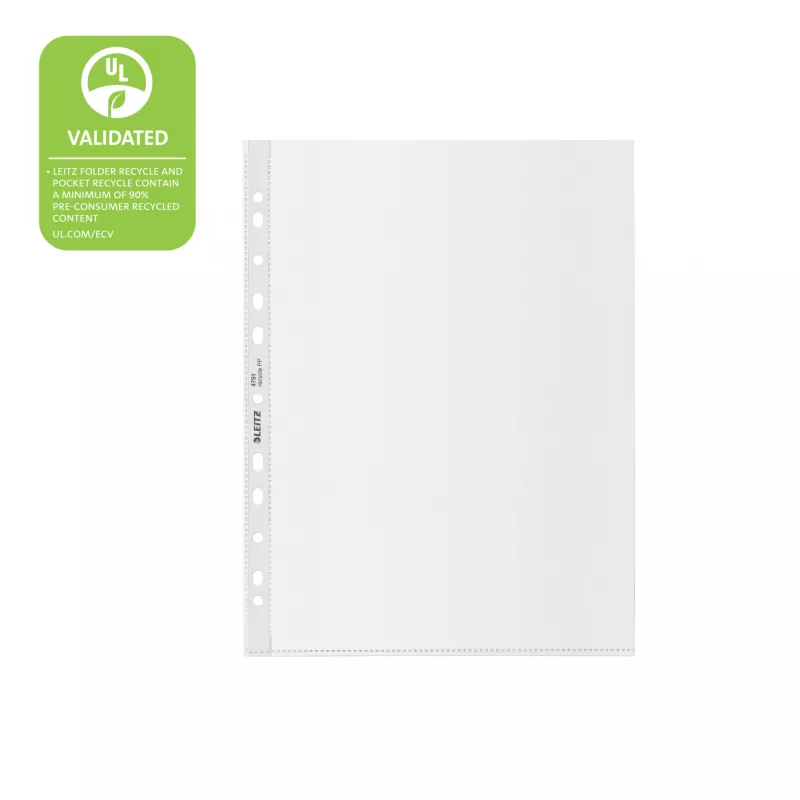 Leitz funda A4 Recycle, 210 x 297 mm (A4), transparente, polipropileno (PP), vertical, 0,1 mm, 230 mm