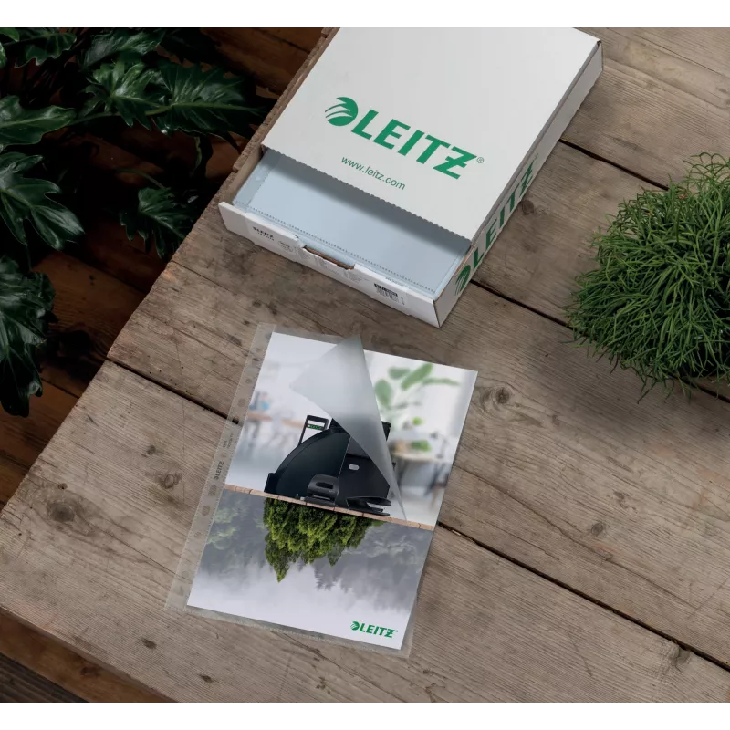 Leitz funda A4 Recycle, 210 x 297 mm (A4), transparente, polipropileno (PP), vertical, 0,1 mm, 230 mm