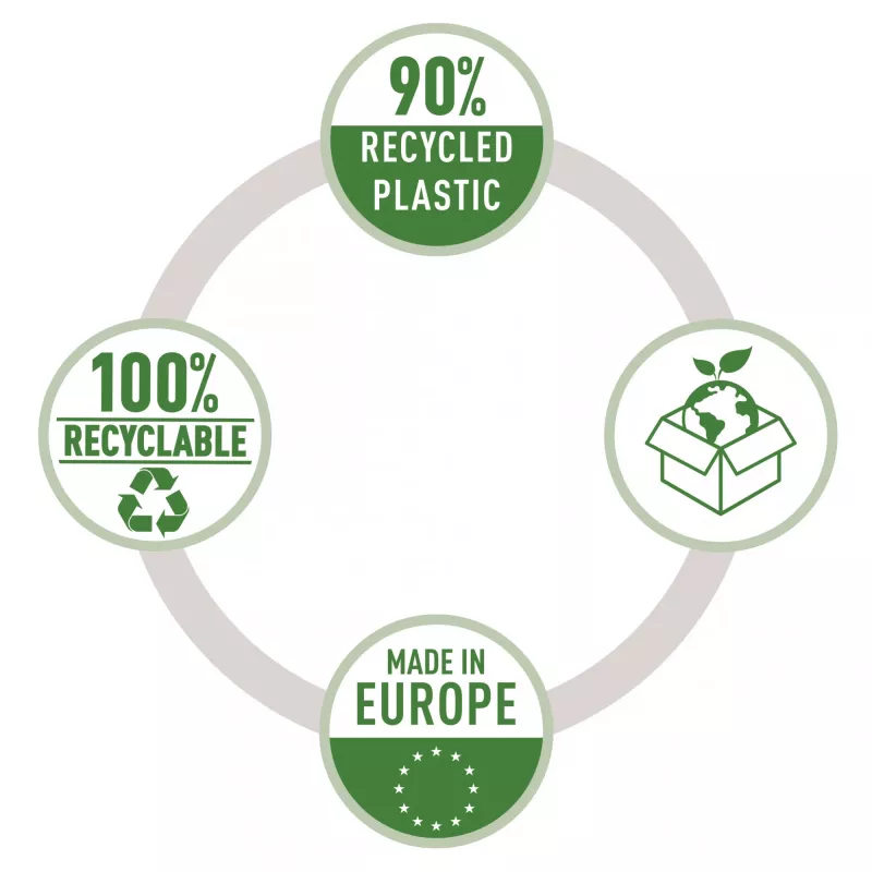 Leitz funda A4 Recycle, 210 x 297 mm (A4), transparente, polipropileno (PP), vertical, 0,1 mm, 230 mm