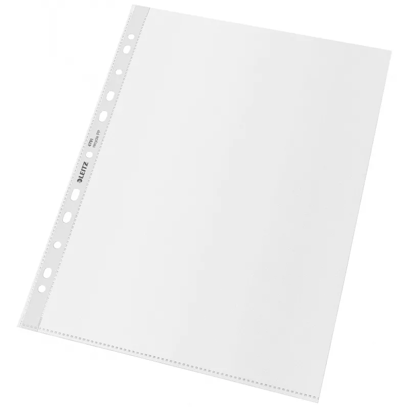 Leitz funda A4 Recycle, 210 x 297 mm (A4), transparente, polipropileno (PP), vertical, 0,1 mm, 230 mm