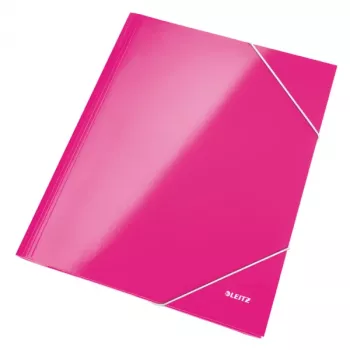 Leitz carpeta de 3 solapas WOW cartón/POB A4, A4, polipropileno (PP), rosa, 250 hojas, 80 g/m², papel