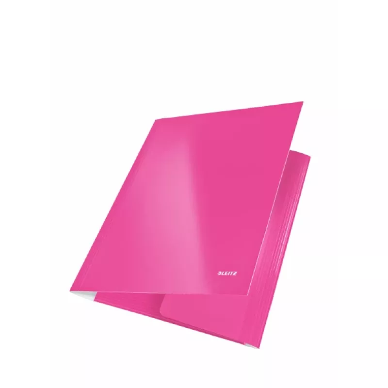 Leitz carpeta de 3 solapas WOW cartón/POB A4, A4, polipropileno (PP), rosa, 250 hojas, 80 g/m², papel