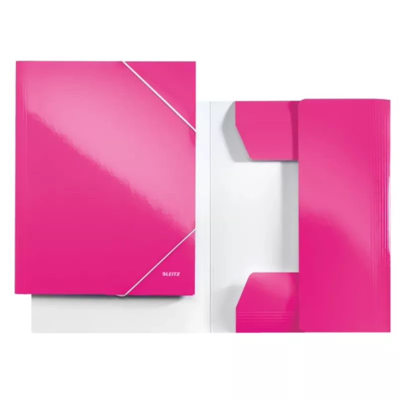 Leitz carpeta de 3 solapas WOW cartón/POB A4, A4, polipropileno (PP), rosa, 250 hojas, 80 g/m², papel