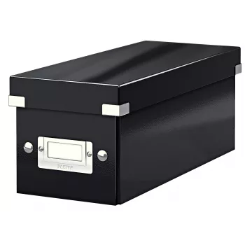 Leitz Click & Store WOW caja de almacenamiento de CD, negra, cartón, 143 mm, 352 mm, 136 mm, 440 g