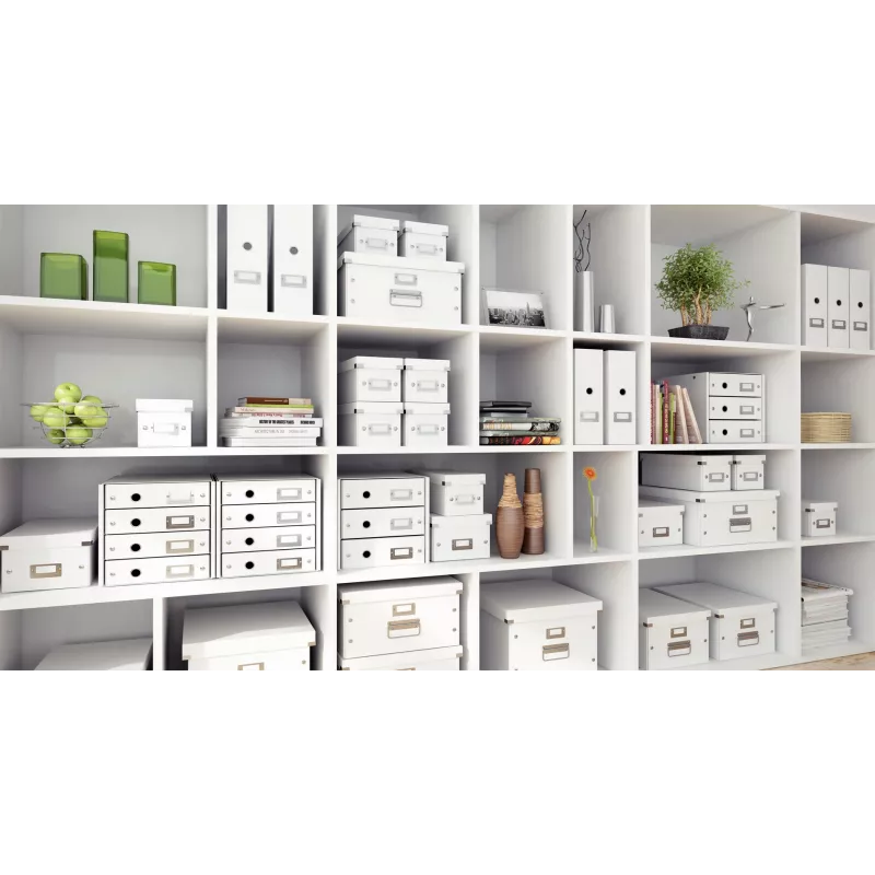 Leitz Click & Store WOW caja de almacenamiento de DVD, blanca, cartón, 206 mm, 325 mm, 147 mm, 570 g
