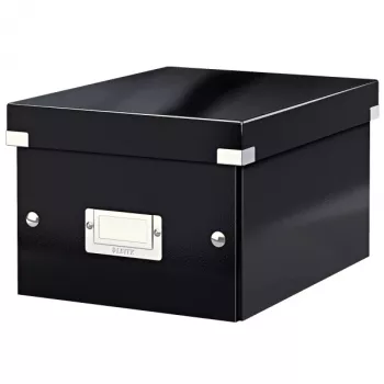 Leitz Click & Store WOW caja de almacenamiento pequeña, negra, cartón, 7,4 L, 200 x 250 x 148 mm, 540 g, 1 ud.