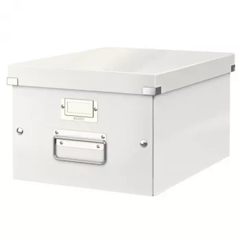 Leitz Click & Store WOW caja de almacenamiento mediana, blanca, cartón, 16,7 L, 265 x 335 x 188 mm, 900 g, 1 ud.
