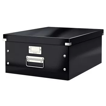 Leitz Click & Store WOW caja de almacenamiento grande, negra, cartón, 369 mm, 482 mm, 200 mm, 1,28 kg