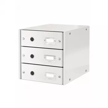 Leitz Click & Store WOW cajonera (3 cajones), blanco, cartón, 286 mm, 282 mm, 330 x 251 x 59 mm, 2,21 kg