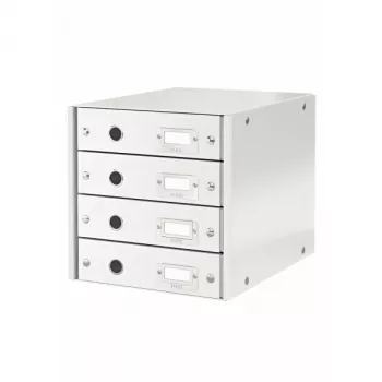 Leitz Click & Store WOW cajonera (4 cajones), blanco, cartón, 286 mm, 282 mm, 330 x 251 x 59 mm, 2,49 kg