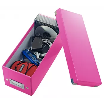 Leitz Click & Store WOW caja de almacenamiento para CD, rosa, cartón, 143 mm, 352 mm, 136 mm, 440 g