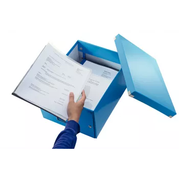 Leitz Click & Store WOW caja de almacenamiento mediana, azul, cartón, 16,7 L, 281 mm, 200 mm, 265 x 335 x 188 mm