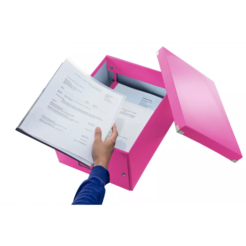 Leitz Click & Store WOW caja de almacenamiento mediana, rosa, cartón, 16,7 L, 281 mm, 200 mm, 265 x 335 x 188 mm