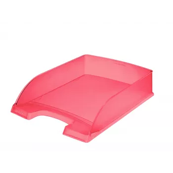 Leitz bandeja de correspondencia Standard Plus Frosty Standard, plástico, rojo, A4, 255 x 357 x 70 mm, 270 g