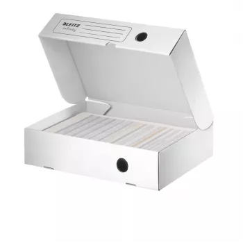 Leitz Infinity caja de archivo FSC® horizontal 80 mm, blanco, A4, 190 g, 255 x 330 x 80 mm