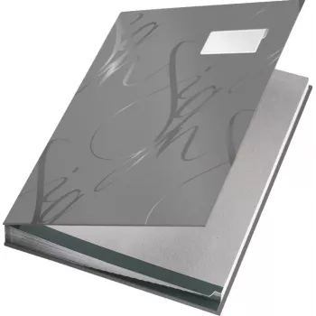 Leitz Design libro de firmas 18 separadores A4, gris, cartón, A4, 240 mm, 25 mm, 320 mm