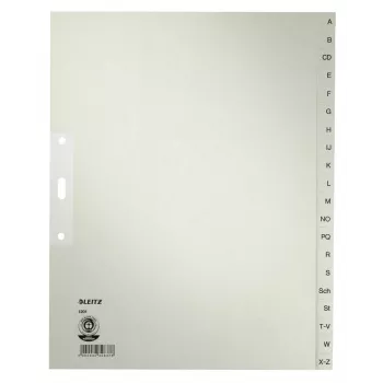 Leitz 12010085 índice de pestañas índice alfabético papel gris