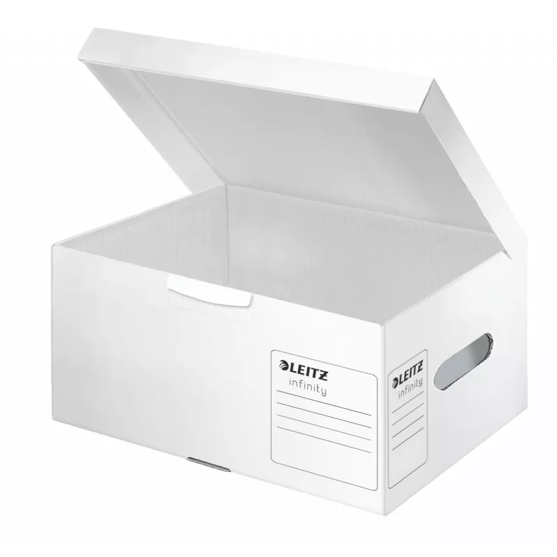 Leitz caja de archivo Infinity FSC® A4, blanco, A4, 430 g, 355 x 255 x 190 mm