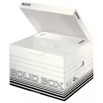 Leitz 61180001 Caja de archivo de cartón negro, blanco