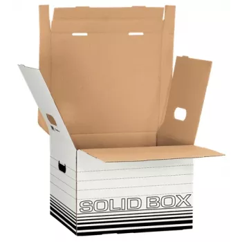 Leitz 61180001 Caja de archivo de cartón negro, blanco