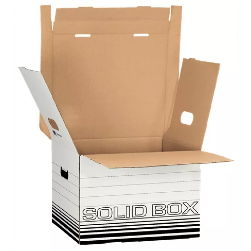 Leitz 61180001 Caja de archivo de cartón negro, blanco