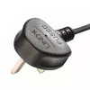 Lindy 2,5 m cable alargador con conector UK tipo G a 2x IEC C7, negro