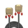 Lindy 3 m cable DVI-D Dual Link, Gold Line, 3 m, DVI-D, DVI-D, conector macho, conector macho, gris