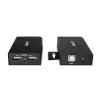 Lindy 100 m extensor USB 2.0 Cat. 6 de 2 puertos, transmisor y receptor AV, 100 m, con cable, negro