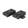 Lindy 100 m extensor USB 2.0 Cat. 6 de 2 puertos, transmisor y receptor AV, 100 m, con cable, negro