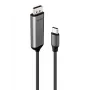 Lindy 43503 adaptador de cable de vídeo 1 m USB Type-C DisplayPort gris