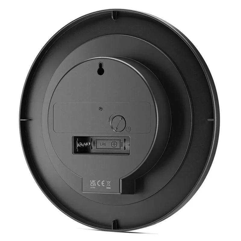 Braun BC 06 B reloj de pared de cuarzo analógico negro reloj de cuarzo redondo negro