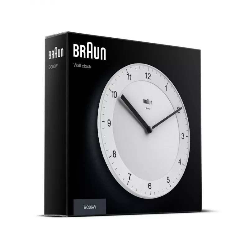 Braun BC06W reloj de cuarzo redondo blanco