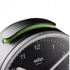 Braun BC12SB despertador de cuarzo negro, plateado