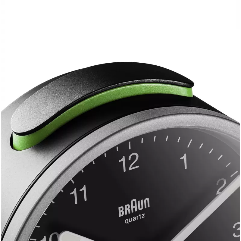 Braun BC12SB despertador de cuarzo negro, plateado