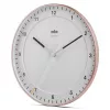 Reloj de pared BRAUN BC 17 PW DCF — reloj radiocontrolado DCF analógico, rosa y blanco