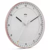 Reloj de pared BRAUN BC 17 PW DCF — reloj radiocontrolado DCF analógico, rosa y blanco