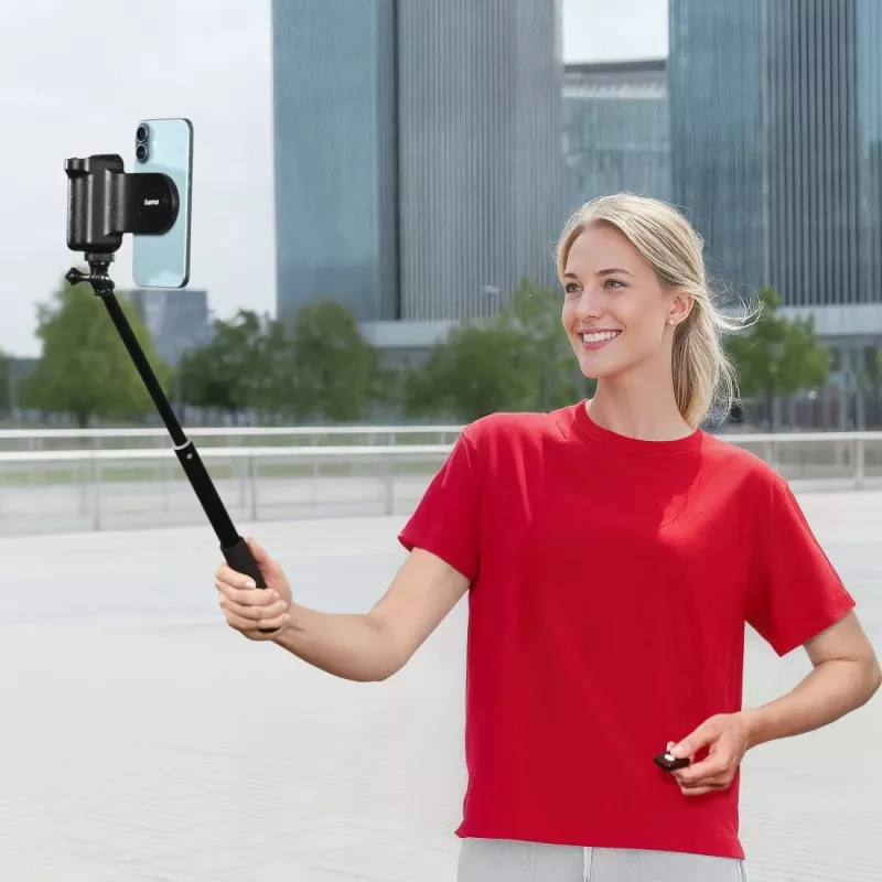 Grip HAMA MagGrip Grip — empuñadura magnética para smartphone, plástico, negro, 130×50×100 mm
