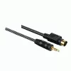 Hama Cable universal de conexión PC-TV, 5,0 m 5 m S-Video (4 polos) + 3,5 mm SCART (21 polos) negro