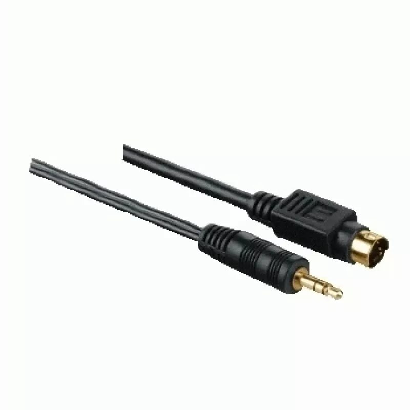 Hama Cable universal de conexión PC-TV, 5,0 m 5 m S-Video (4 polos) + 3,5 mm SCART (21 polos) negro