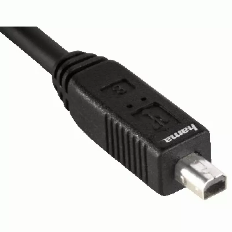 Hama Cable USB 2.0 Conector USB-A - Conector Mini-USB-B (B4), 1,8 m Cable USB USB A Mini-USB B negro