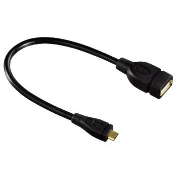 Hama Cable adaptador USB 2.0 Cable USB 0,15 m USB A Micro-USB B negro