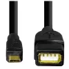 Hama Cable adaptador USB 2.0 Cable USB 0,15 m USB A Micro-USB B negro