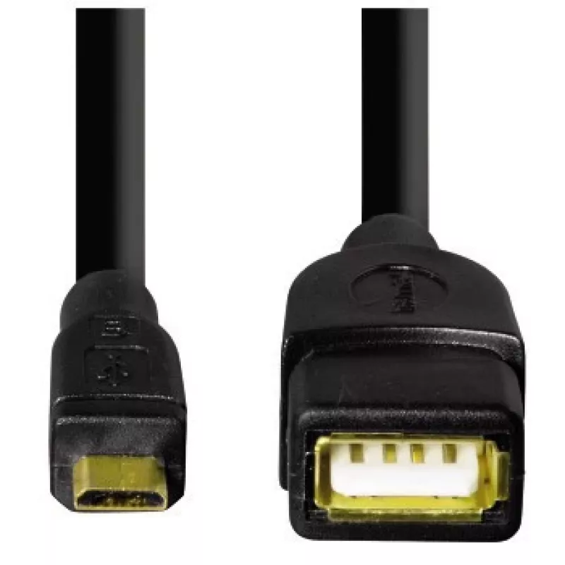 Hama Cable adaptador USB 2.0 Cable USB 0,15 m USB A Micro-USB B negro