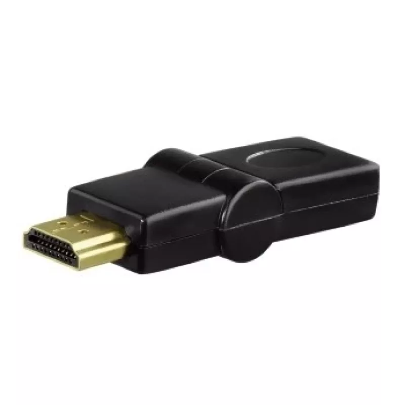 Hama Adaptador compacto conector macho HDMI - conector hembra HDMI, giratorio, negro