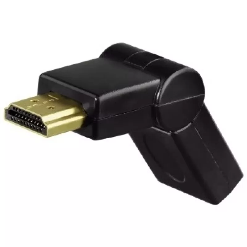 Hama Adaptador compacto conector macho HDMI - conector hembra HDMI, giratorio, negro